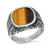 Eye of The Tiger Statement Ring - Steel Time